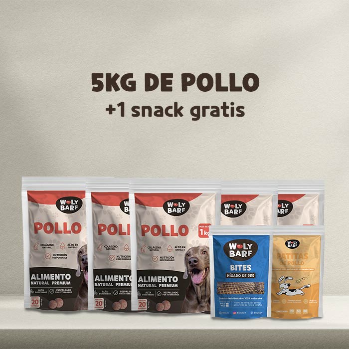 Pack Promo Pollo 5 KG + Bolsa de patas deshidratas GRATIS