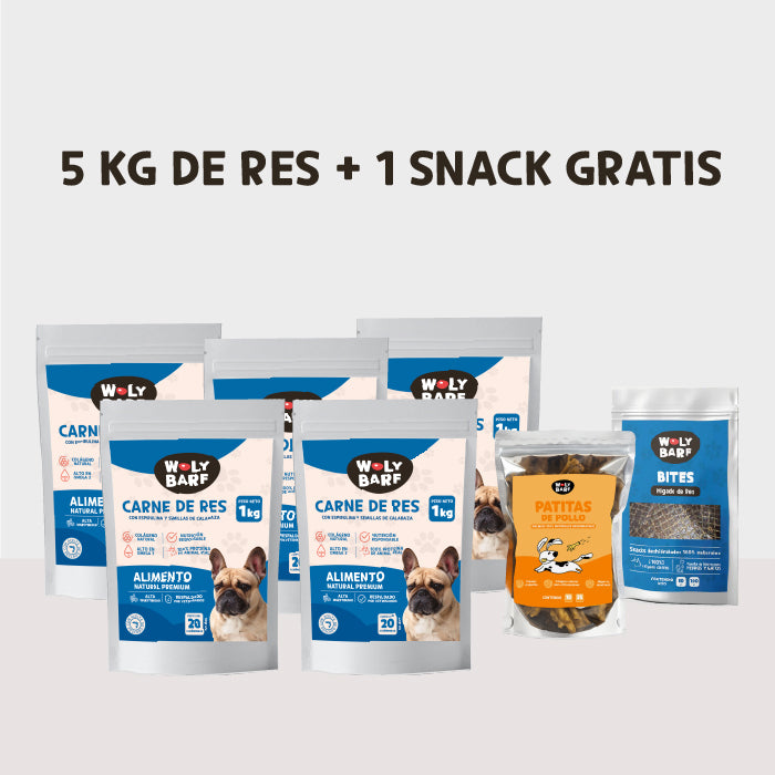 Pack Promo Res 5 KG + Bolsa de Snacks  GRATIS