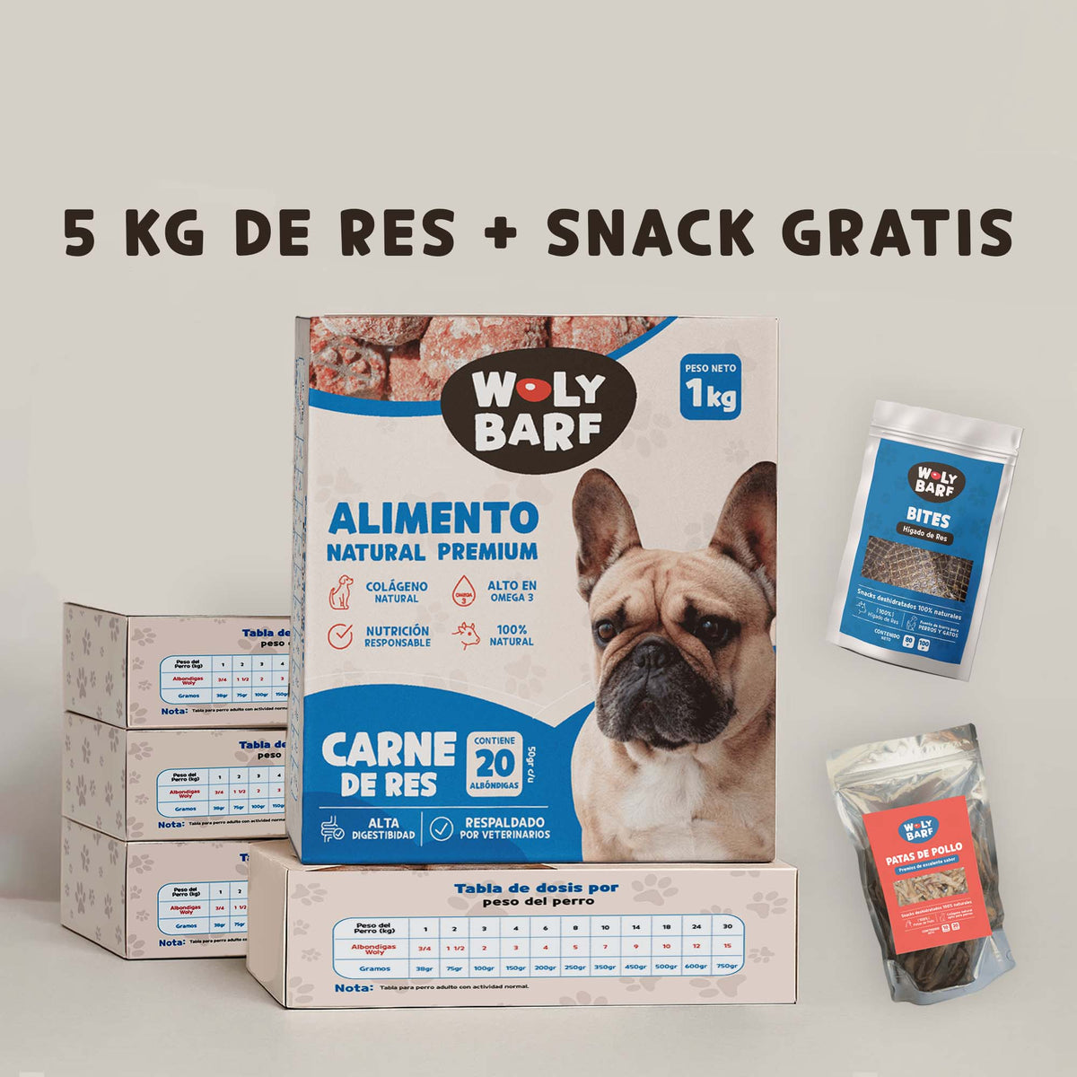 Pack Promo Res 5 KG + Bolsa de Snacks  GRATIS
