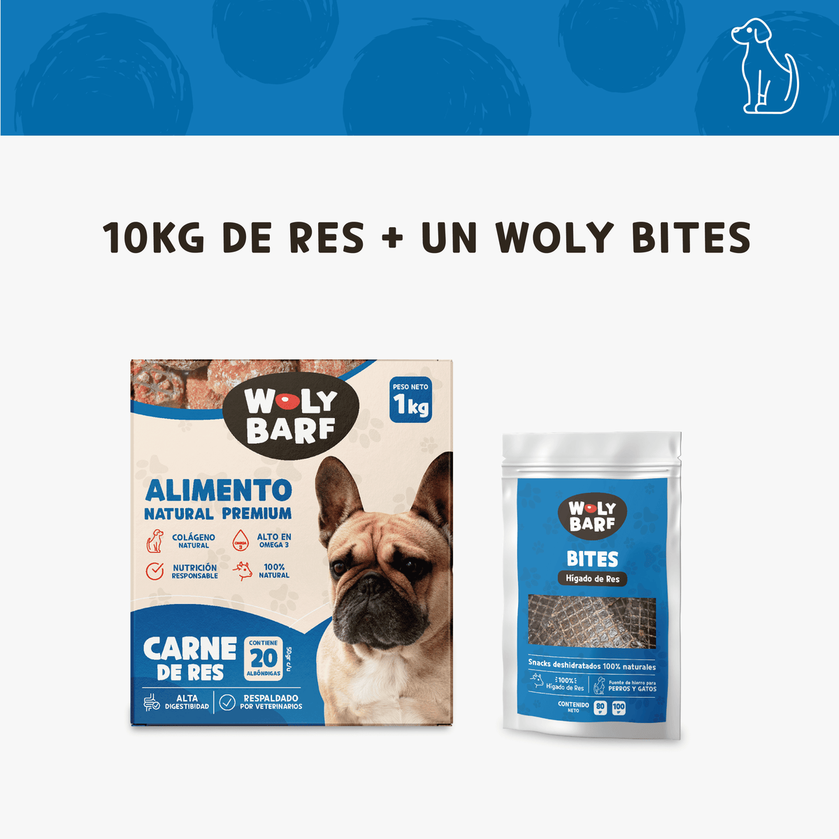 Pack de Res 10kg más Woly Bites