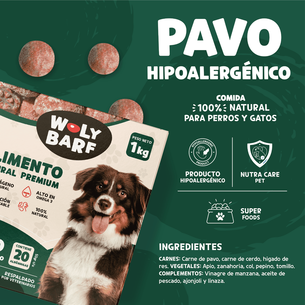 Woly Pavo Hipoalergénico