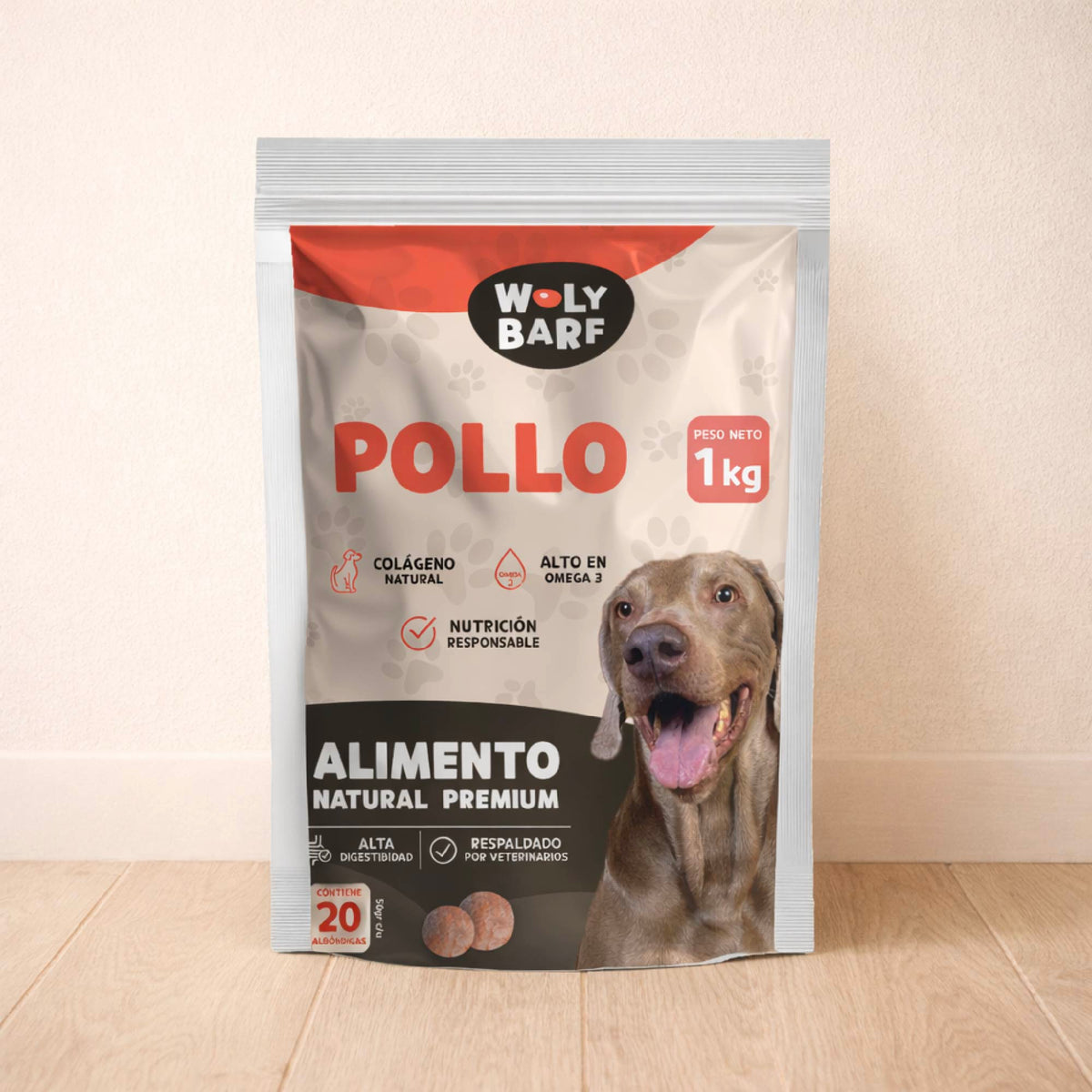 Woly Pollo 1KG (20 albóndigas)