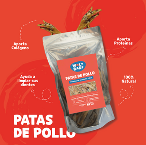 SNACK Woly Patas de pollo deshidratadas bolsa x 20 UND